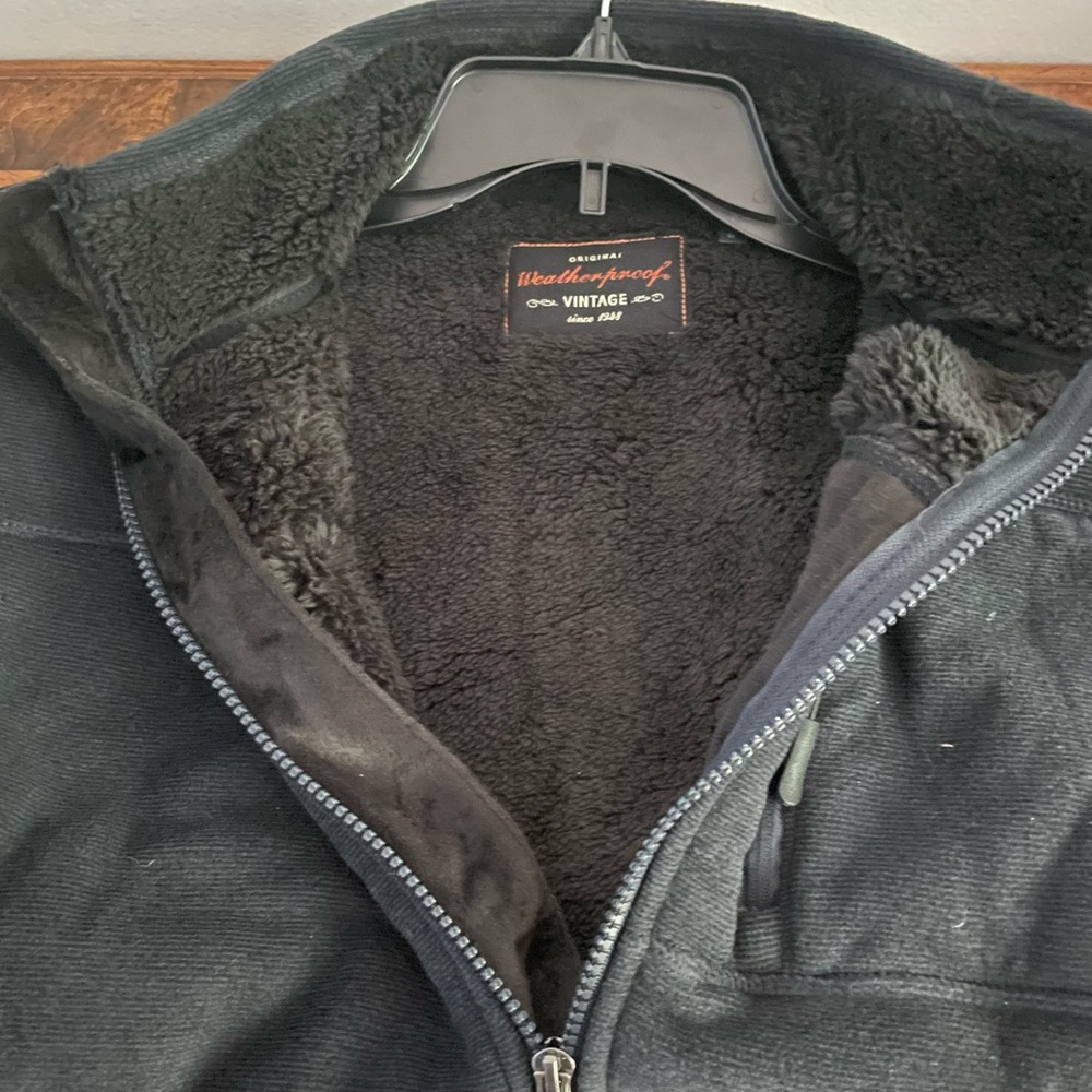 NWT dark navy almost black fleeced lined zip up jacket. Various sizes available - Picture 2 of 5
